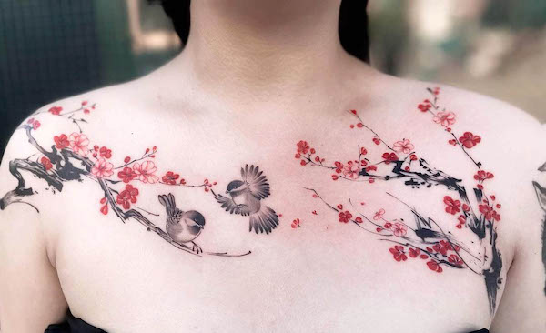 61 bellissimi tatuaggi di fiori di ciliegio con significato - Veronica Tudor