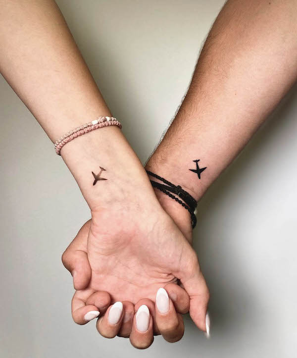 Airplane Heart Temporary Tattoo / Plane Tattoo - Etsy